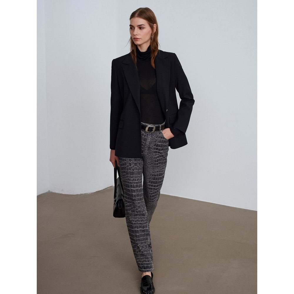 72095 %100 Pamuk Straight Jean-Antrasit