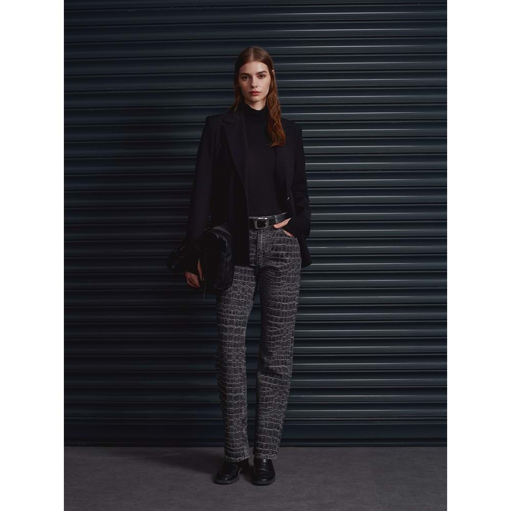 72095 %100 Pamuk Straight Jean-Antrasit